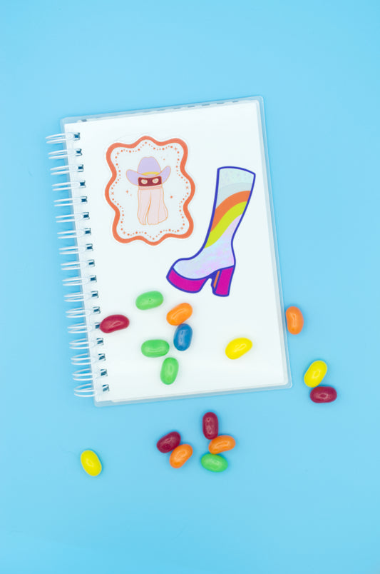 Rainbow Gogo Boots Holographic Vinyl Sticker
