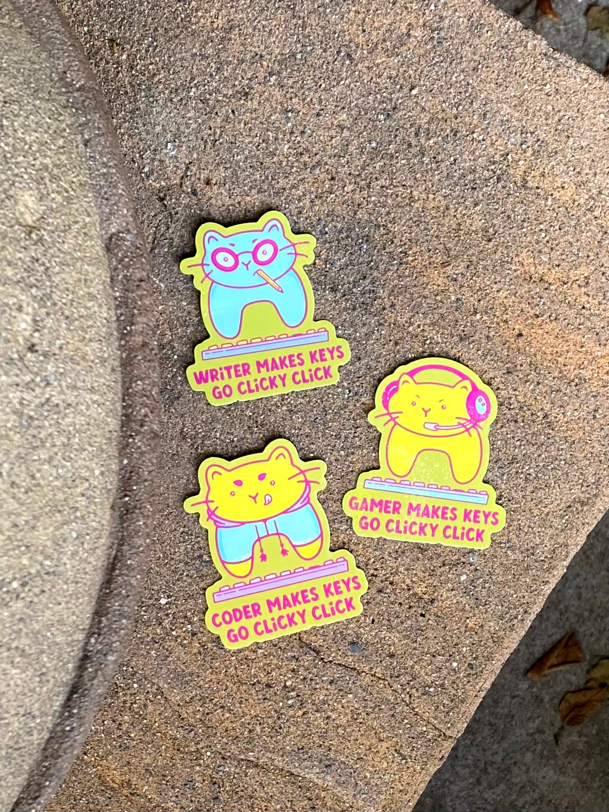 Writer Cat Vinyl Sticker