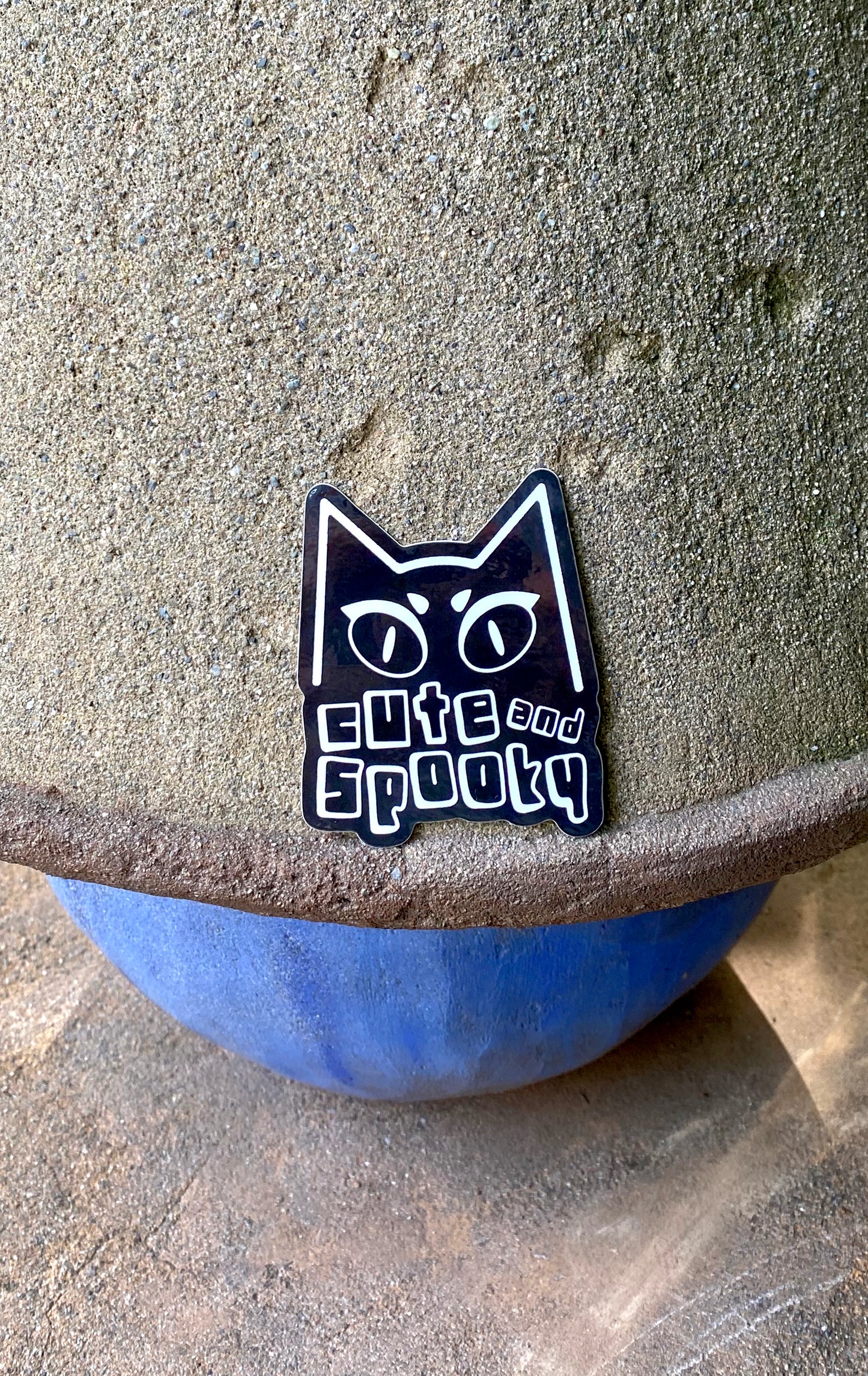 Cute and Spooky Cat Vinyl Sticker
