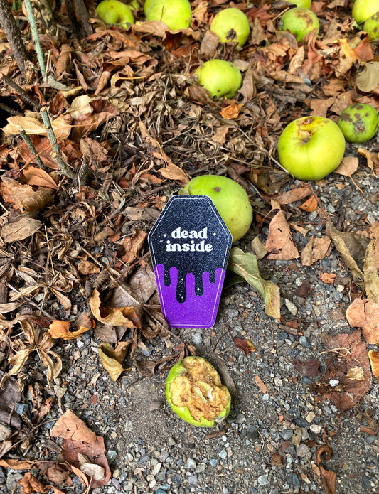 B-Grade Glitter Finish Dead Inside Vinyl Sticker