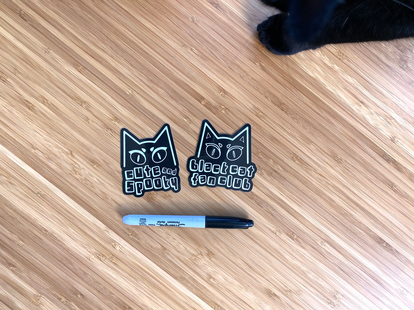 Cute and Spooky Cat Vinyl Sticker