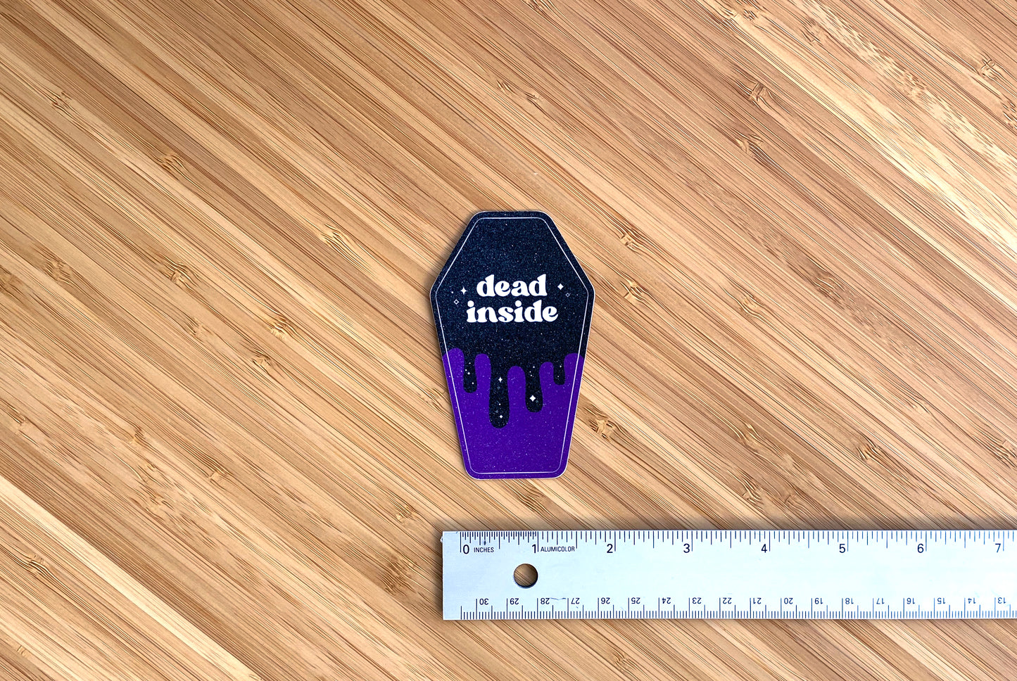 B-Grade Glitter Finish Dead Inside Vinyl Sticker
