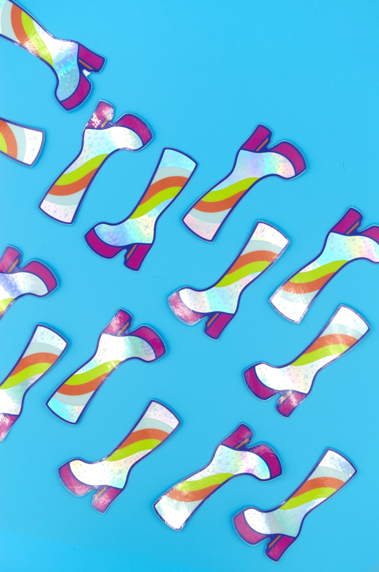 Gogo Boots Holographic Vinyl Sticker