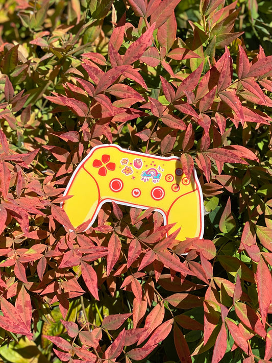 Cute Video Game Controller Transparent Vinyl Sticker