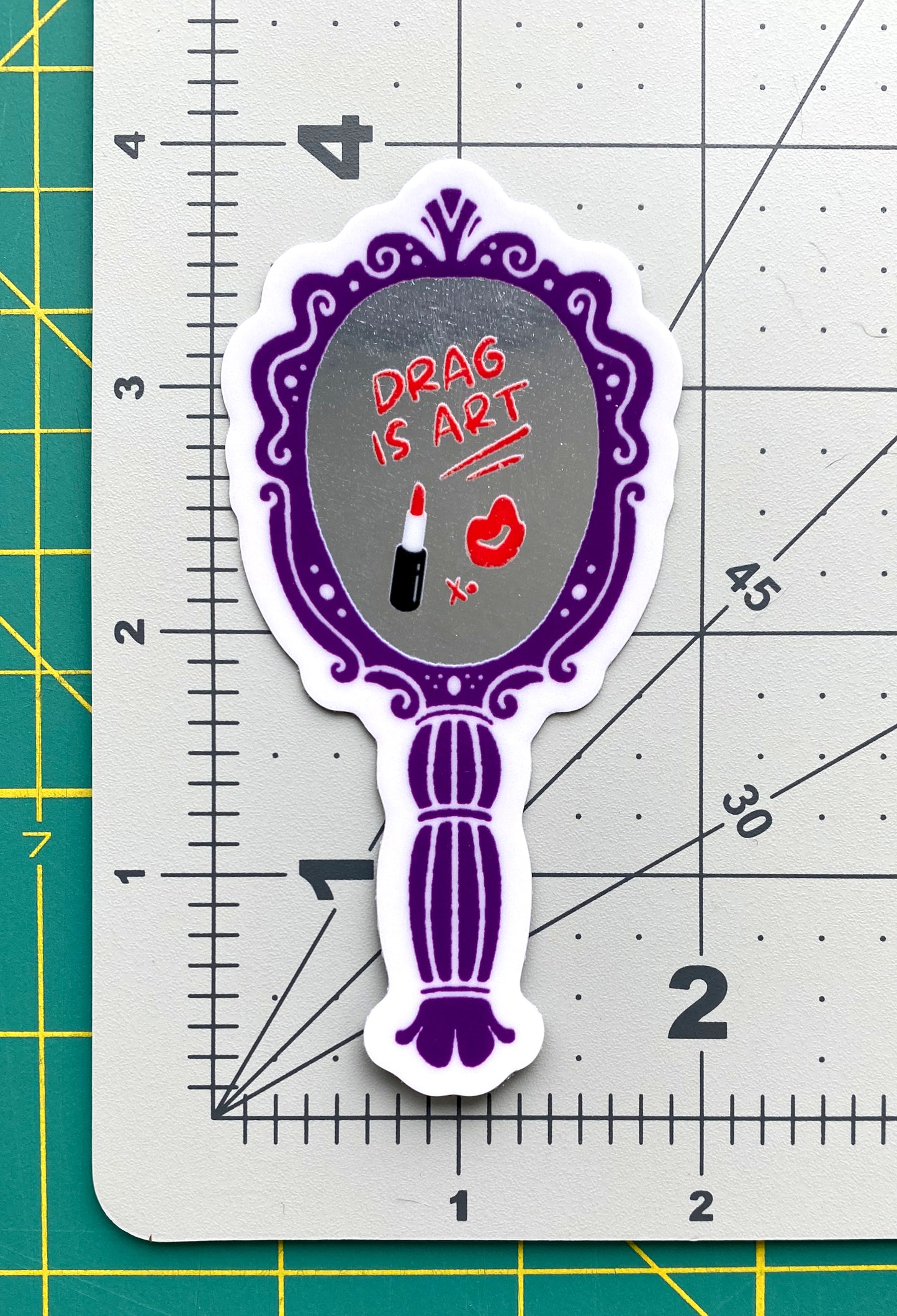 Drag is Art mirror vinyl sticker
