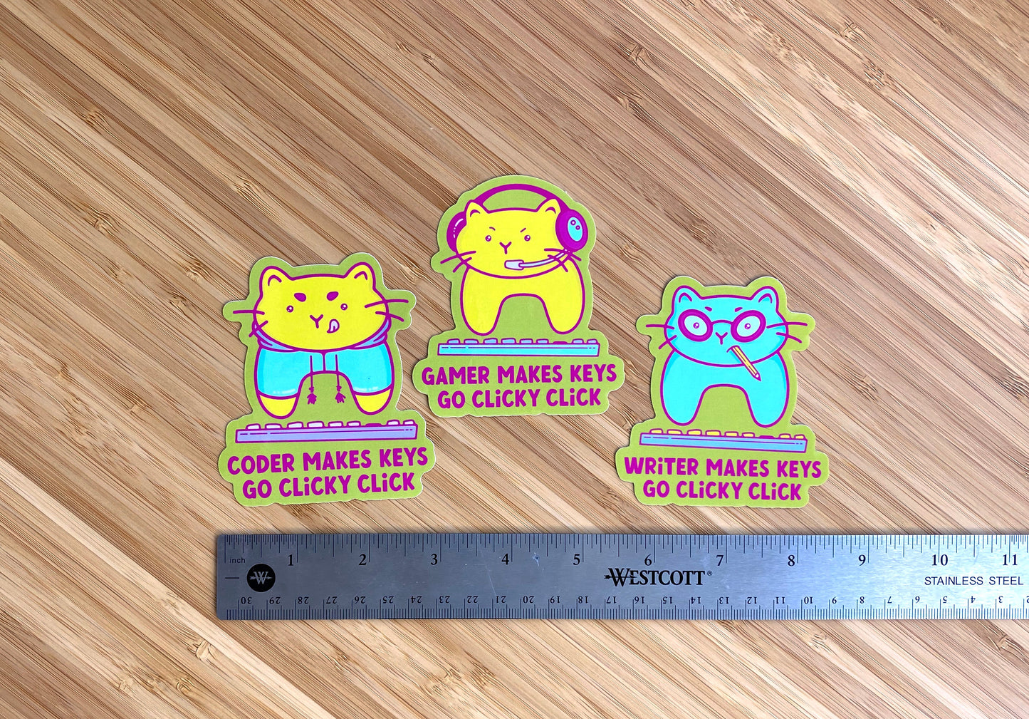 Gamer Cat Vinyl Sticker