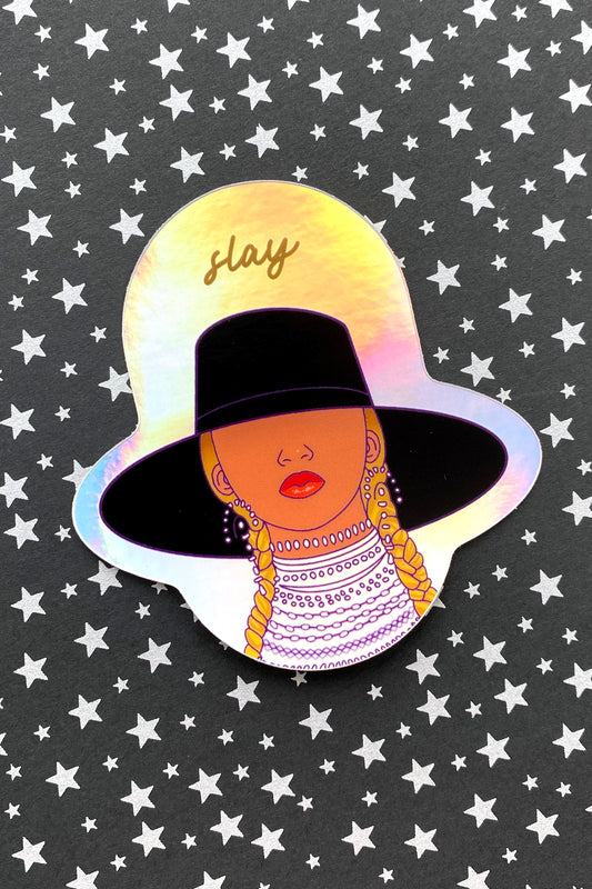 Beyoncé I Slay Holographic Vinyl Sticker