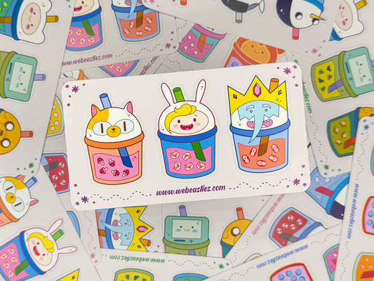 Adventure Time Boba: Fiona Cake Ice King Sticker Sheet
