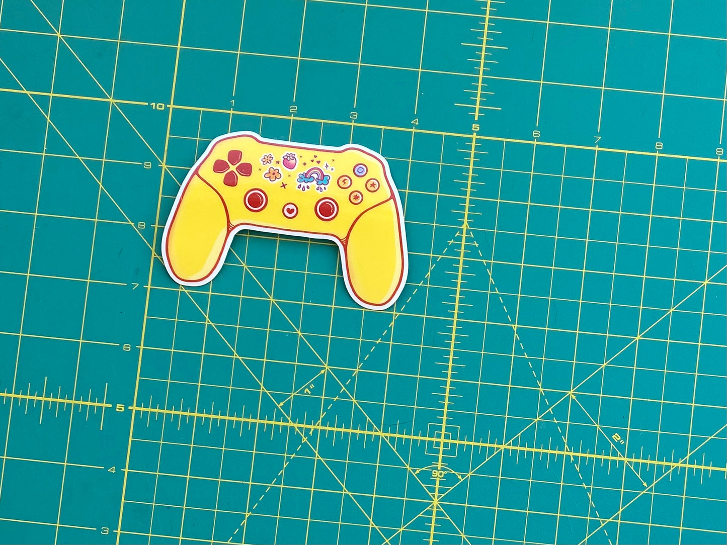 Cute Video Game Controller Transparent Vinyl Sticker