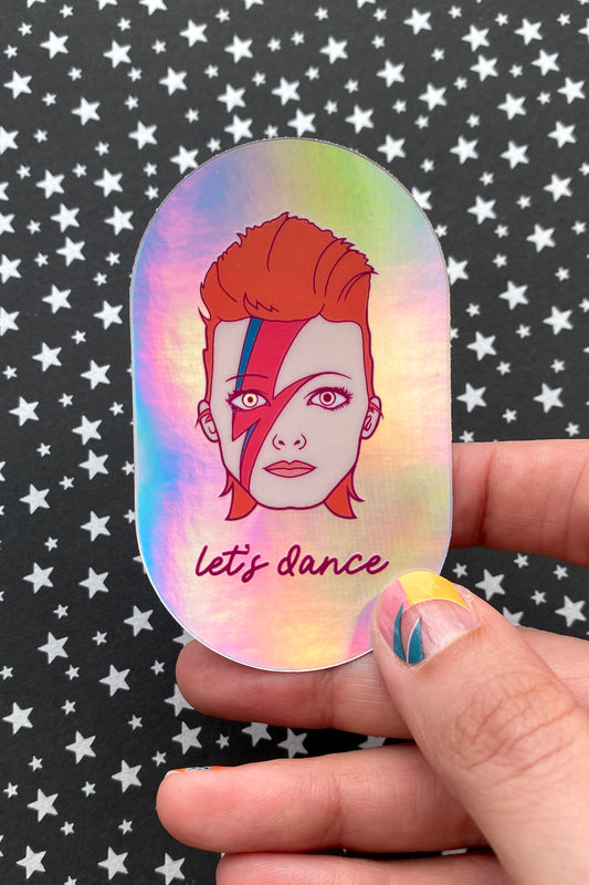 David Bowie Let’s Dance Holographic Sticker